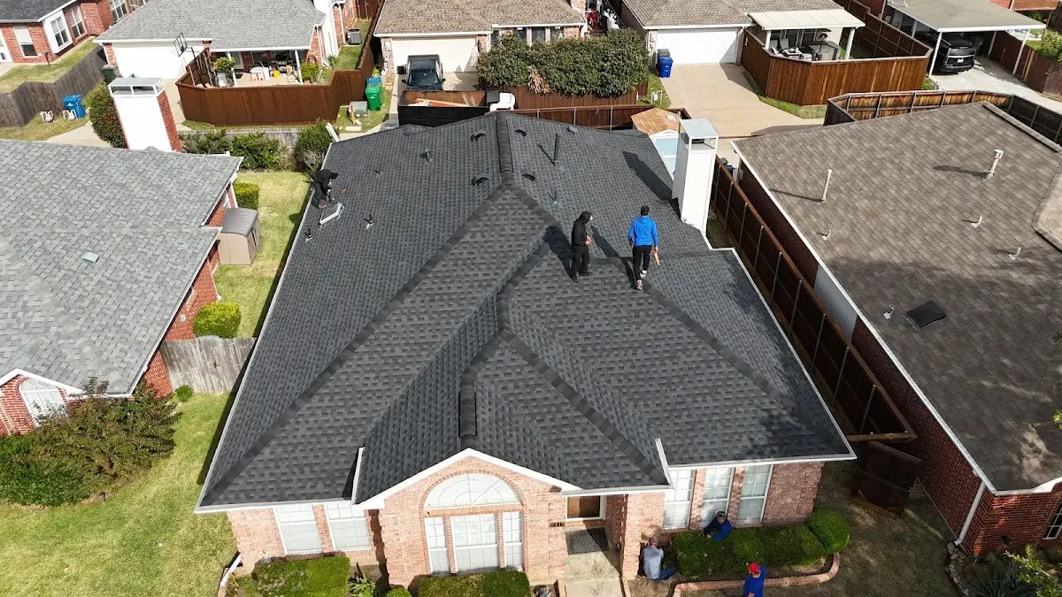 Slate & Tile Roof Repair work in progress on a Stansbury Park property